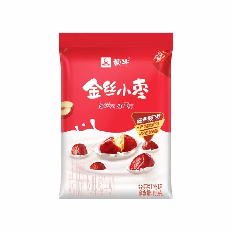 蒙牛金丝小枣红枣风味酸牛奶150g/袋装红枣风味酸奶营养早餐奶