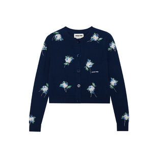 【SHUSHUTONG】线头绣花圆领针织开衫 26SS春夏新款 浅川买手店