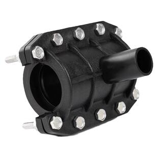 PE增口节 pe水管补漏快速抢修接头抢修三通 63哈夫节管道抱箍接头