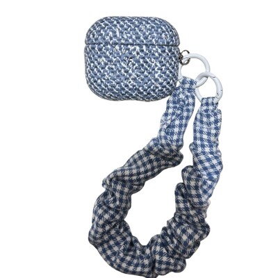 皮质布艺感苹果airpodspro二代耳机保护壳适用于airpods4代保护套baby蓝皮壳ipods二代防摔个性无线壳Pro2