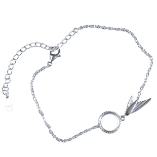 燕子家925纯银手链托简约女款银手链空托8*8腕链配饰银配件