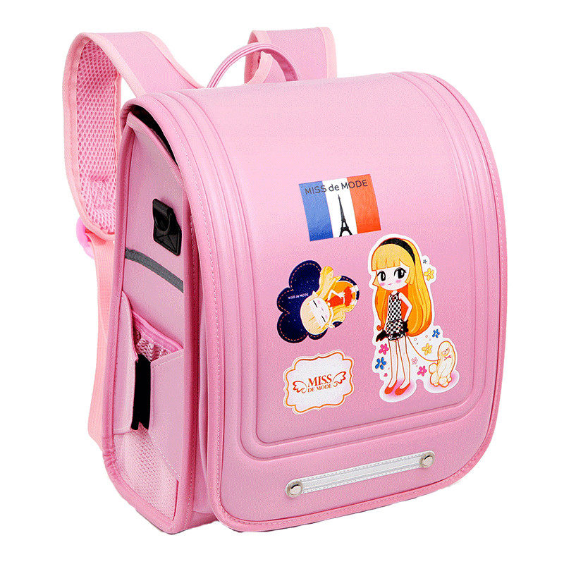 日本儿童书包小学生硬壳可爱卡通1-3-6年级防水双肩男女生PU背包