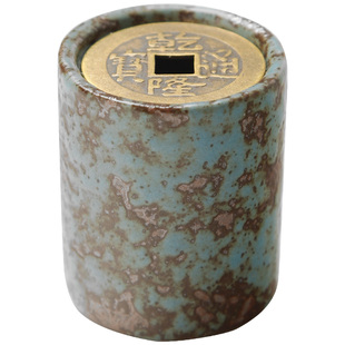 陶瓷铜钱盖置紫砂壶盖托功夫茶具配件盖碗茶宠摆件茶盖搁垫小架子