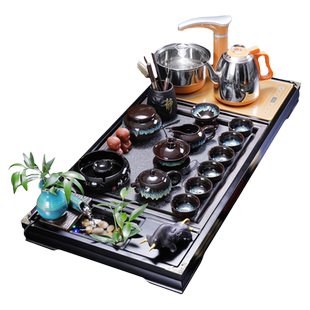 功夫茶具套装家用客厅办公室会客茶几茶台带烧水壶一体全自动茶盘