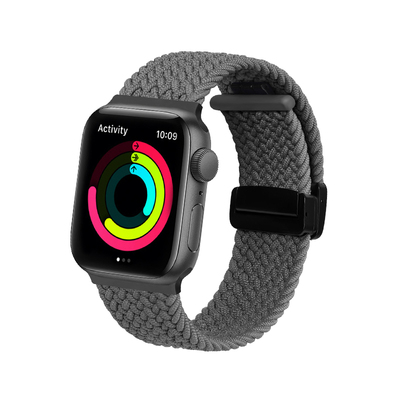 新款星光黑编织磁吸iwatch表带