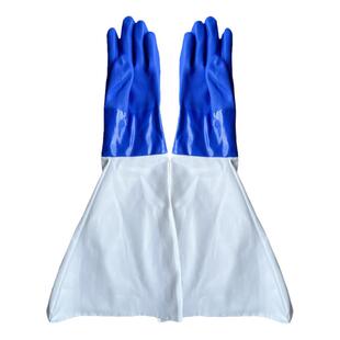 超值喷沙机配件耐磨帆布蓝色袖套防滑拼接通用型左右手喷砂手套