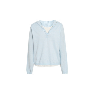 诗凡黎淡人假两件连帽针织衫夏套头上衣打底衫女伊芙丽outlets店