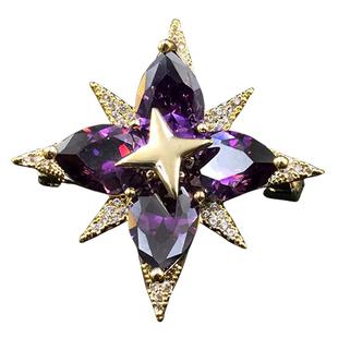 高级感星芒胸针设计感小众闪亮西装配饰别针固定装饰防走光扣5262