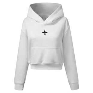 HandSeven2025秋冬新款潮牌刺绣连帽大码卫衣时尚宽松慵懒风百搭