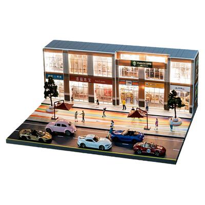 164微缩场景商业街建筑