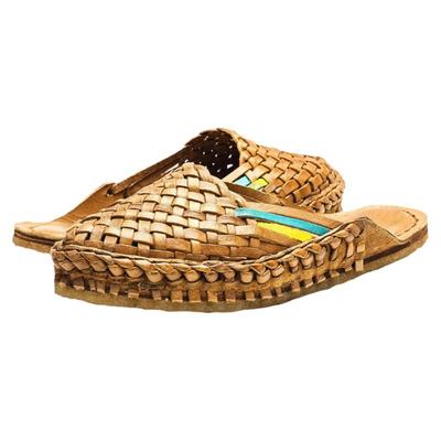 印度编织水牛皮复古风城市拖鞋