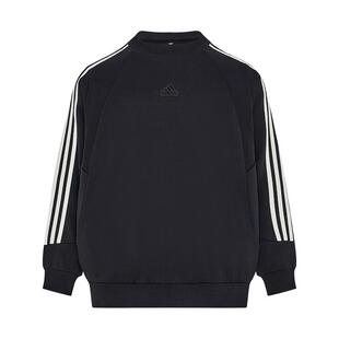 休闲潮流宽松运动圆领卫衣套头衫单穿上衣男女秋季adidas阿迪达斯
