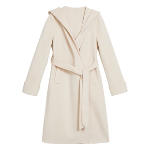 【美丽诺羊毛】YINER音儿专选秋睡袍式双面呢大衣长外套