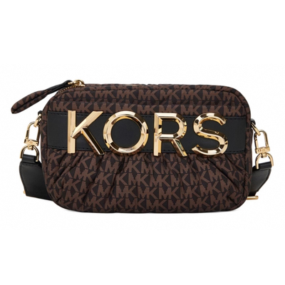 MICHAEL KORS 迈克·科尔斯 MK女士LEONIE系列深棕色深老花单肩包