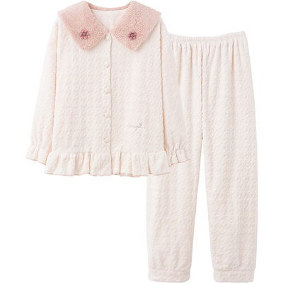 思莉太太睡衣女珊瑚绒