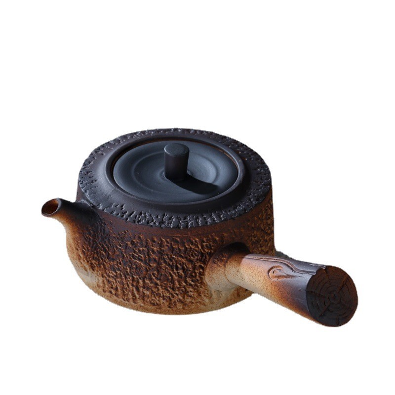 惠泽轩柴烧原矿陶渐变煮茶烧水壶