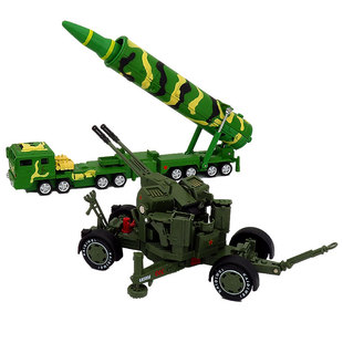 凯迪威高射炮合金模型东风31导弹发射车迫击炮防空炮国庆阅兵摆件