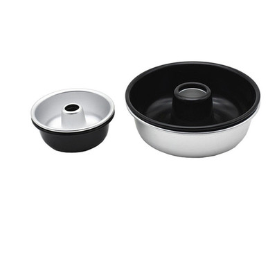 固底空心圆形蛋糕模具焦糖布丁烧中空火锅戚风贝果甜甜圈面包磨具