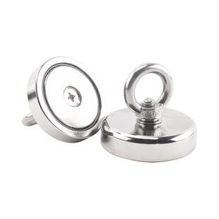 强力磁铁高强度挂钩吸铁石圆形打捞吸铁神器大钕铷强吊环磁性吸盘