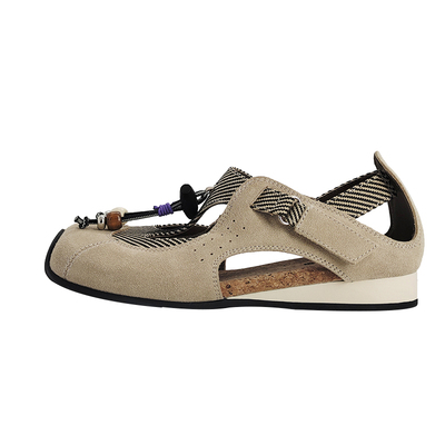 清仓专享喵唔的天空小众玛丽珍凉鞋女民族风透气芭蕾德训鞋