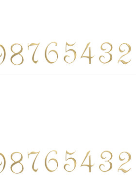 super北欧风黄铜数字搭配门牌号