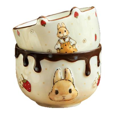 2026新款家用糯米兔陶瓷饭碗餐具