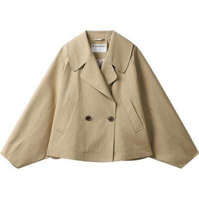 播商场同款短款风衣女小个子24春秋慵懒宽松可露丽外套BDR3FD1802