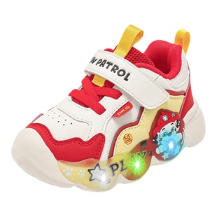 汪汪队立大功童鞋宝宝学步鞋2025春秋新款男童运动鞋软底小童灯鞋