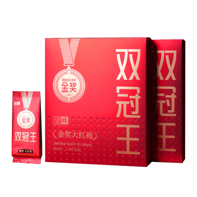 【蜜蜂心愿社】双冠王金奖大红袍武夷岩茶乌龙茶504g浓香型礼盒装
