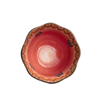 波兰风米饭碗手绘陶瓷汤碗高颜值釉下彩漂亮高级感餐具家用吃饭碗