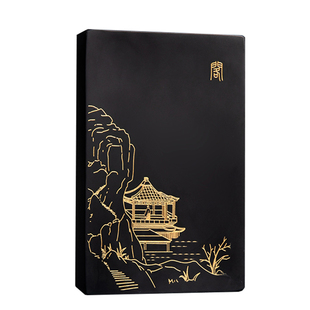 兰斋 观沧海砚台书法歙砚黑龙潭坑砚台砚石毛笔书法国画专用安徽高端天然原石老式砚池笔墨纸砚摆件礼品送礼