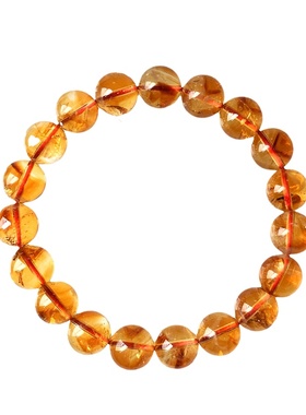 情侣黄水晶天然手链正品