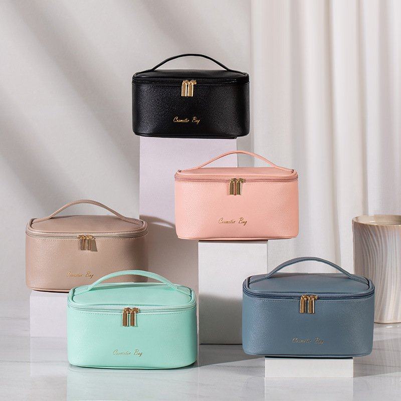 新品 新款PU皮化妆包防水大容量收纳洗漱包便携多功能化妆袋厂家
