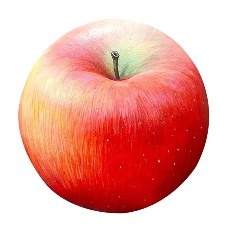 高端纯手绘不掉色丙烯石头画成品苹果柿子白菜蔬菜水果系列节日礼