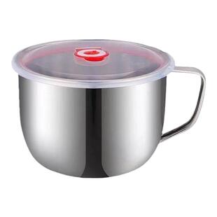 不锈钢快餐杯学生饭盒泡面碗带盖方便面杯食堂便携打饭快餐碗饭碗