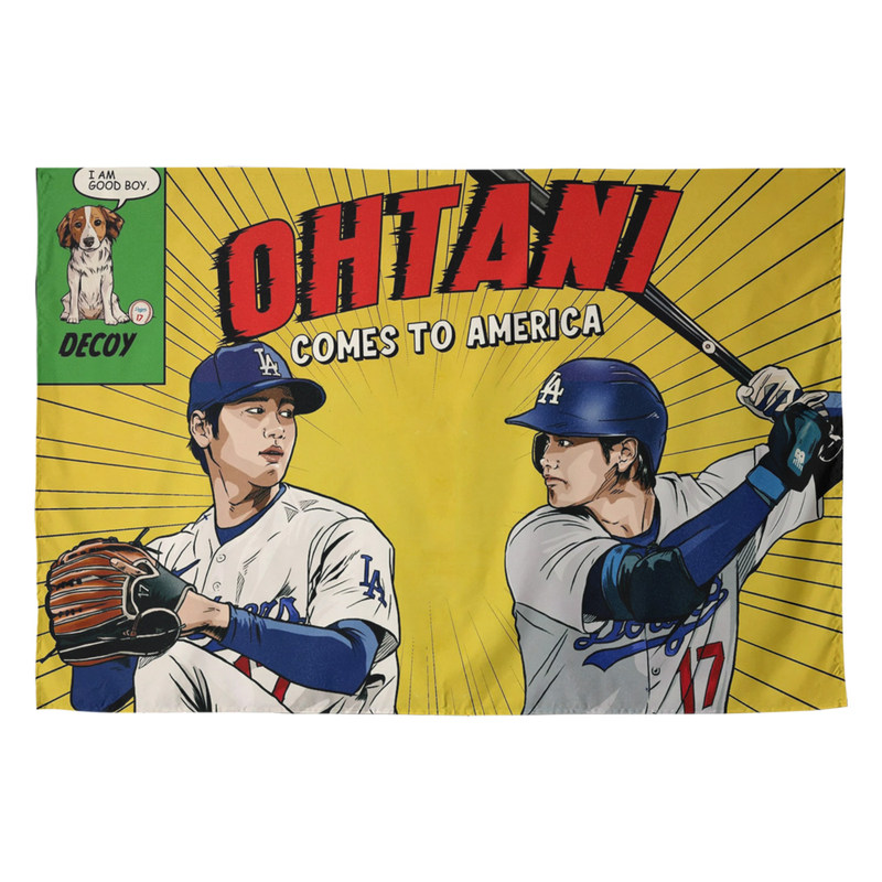 大谷翔平洛杉矶道奇队棒球球星周挂毯/壁毯