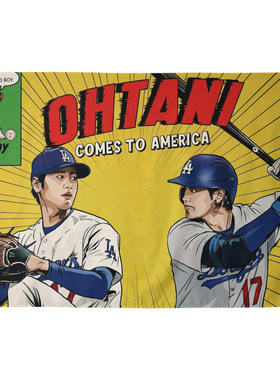 大谷翔平洛杉矶道奇队棒球球星周边墙壁装饰海报背景布挂毯挂布