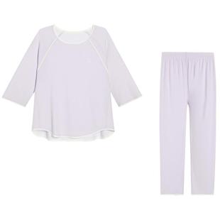 【海藻睡眠衣】爱慕睡衣女抗菌防螨短袖长裤分身家居服套装/睡裙