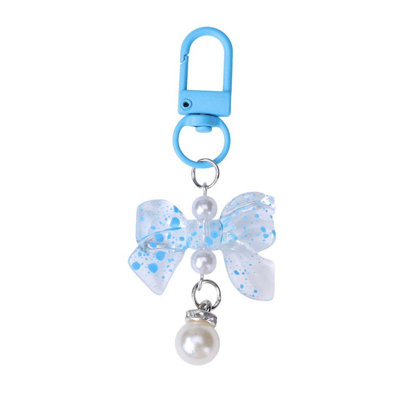 树脂蝴蝶结门扣钥匙扣波点网纱