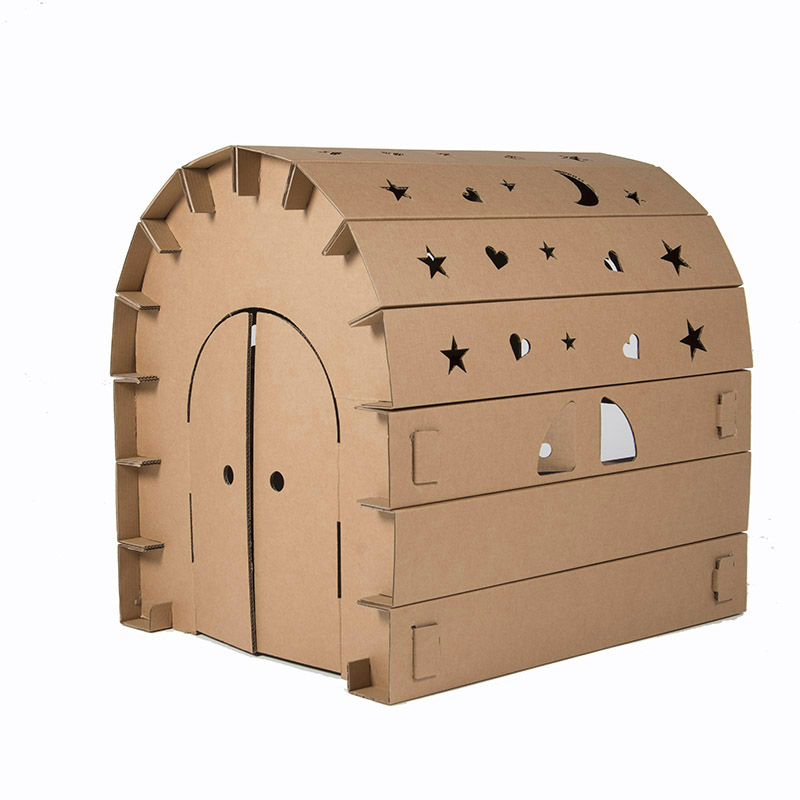 幼兒園兒童手工紙盒diy紙皮紙板房子模型制作材料涂鴉紙箱屋玩具