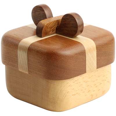 胎毛纪念品脐带收纳木盒撞色拼接