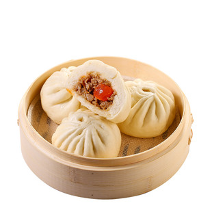 信华食品_蛋黄肉包50gx12个鲜肉包营养早餐包子广式茶点咸鸭蛋黄
