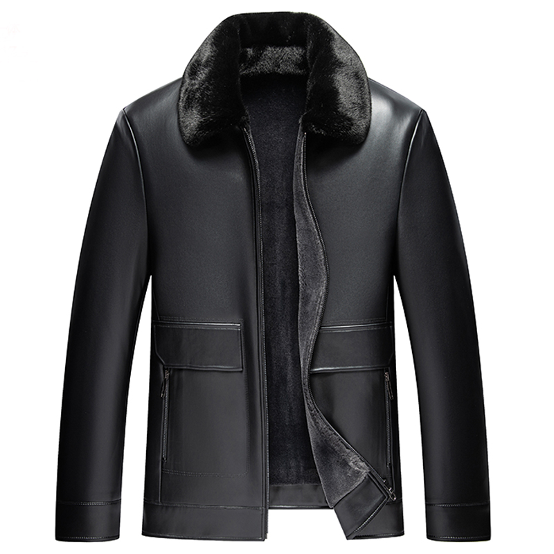 貂皮外套男士皮毛一体整貂绒大衣真皮皮衣水貂毛秋冬季皮草爸爸装