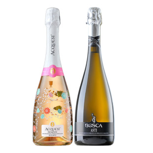【自营】起泡酒大赛金奖意大利莫斯卡托阿斯蒂DOCG气泡酒赠香槟杯