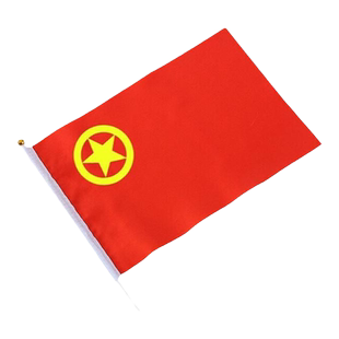 手摇团旗8号14*21厘米现货小团旗 中国共青团团旗7号标准手挥旗桌旗旗帜红旗手持红旗桌面团旗装饰100面装