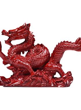 实木客厅五爪龙装饰工艺品送礼