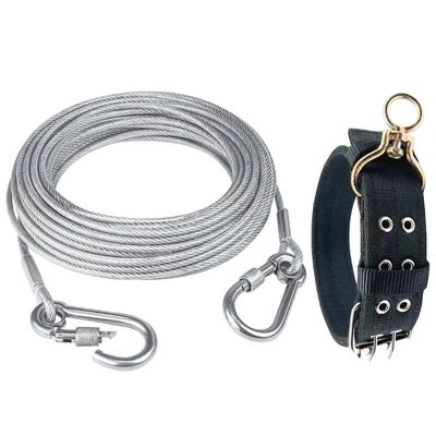 栓狗钢丝绳拴狗链子大型犬中小型犬防挣脱尼龙项圈牵引绳链条防咬