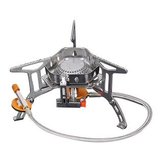 岩合户外野营便携防风炉头猛火气炉野外炉具折叠炊具野炊套锅套装