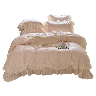 100支全棉长绒棉四件套公主风