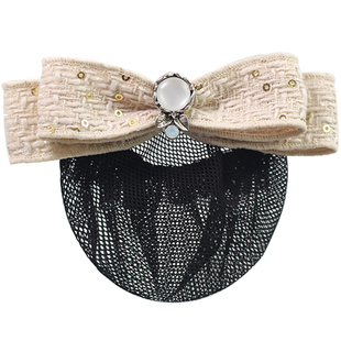 职业头花发网女护士银行空姐酒店盘头发网兜发夹头饰发饰2026新款